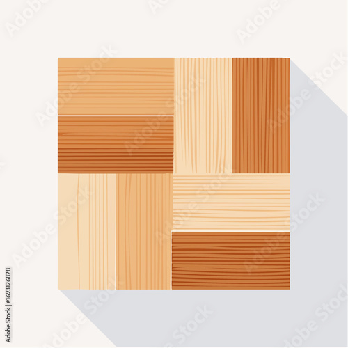 Illustration vectorielle minimaliste de texture boisée