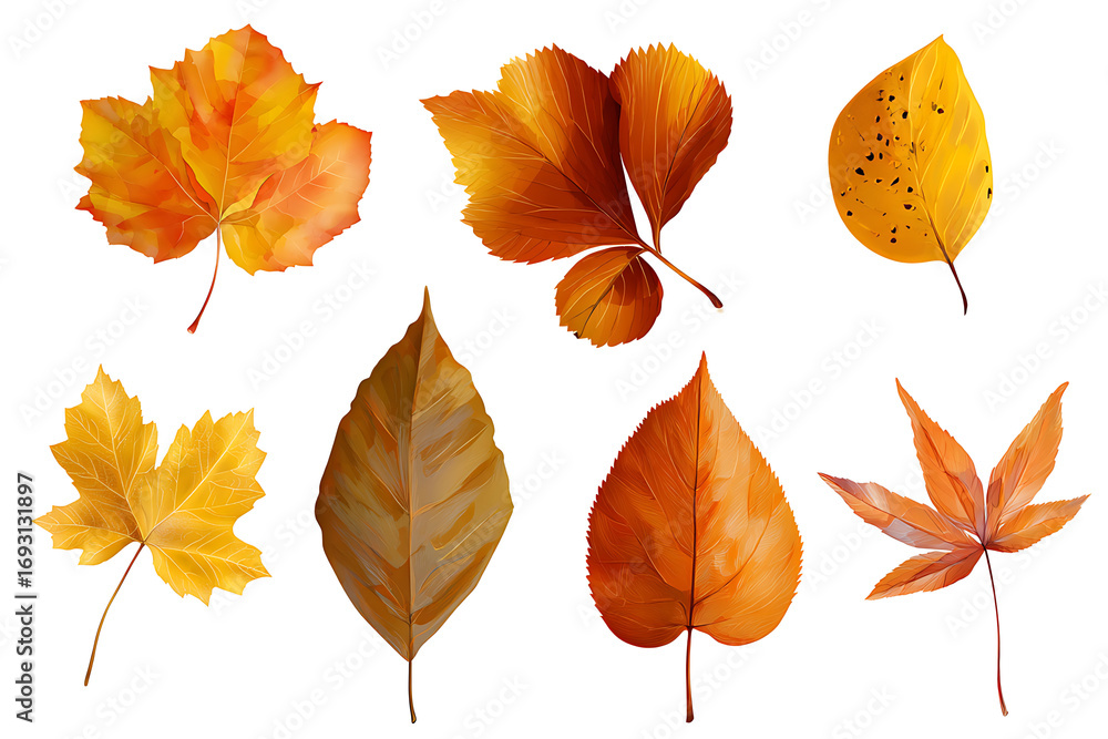 Obraz premium autumn leaves vector illustration