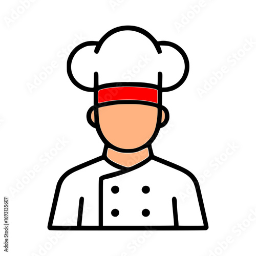 Professional chef in uniform ready to cook gourmet meals, perfect for restaurant promotions