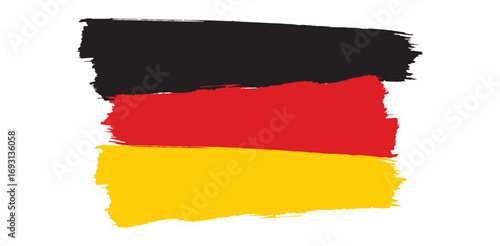 Germany flag painted background illustration patriotic symbol artistic brush stroke design on transparent background