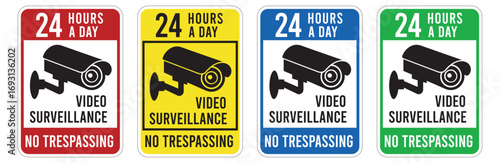 Security Camera or cctv sign, logo, badge, icon, sticker, label, emblem, stamp, symbol, black, line, flat vector, isolated illustration. Security Camera or cctv for street, home and building concept.