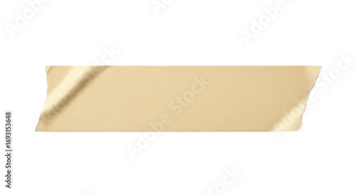 Masking Tape Piece Tan Craft Isolated Background Paper Design Adhesive Stationery Stick Label on transparent background
