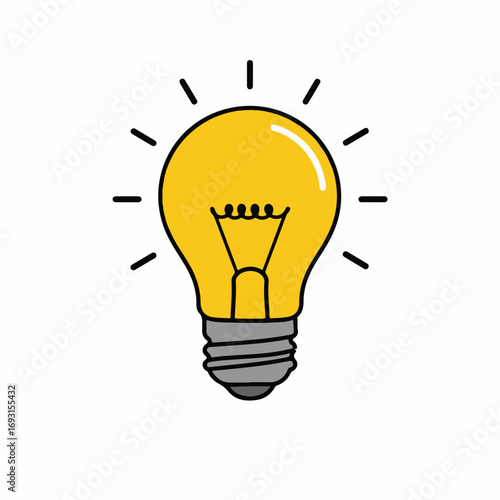 Brilliant idea glowing bright, symbolizing innovation, inspiration, and sudden insight for creative projects and business breakthroughs