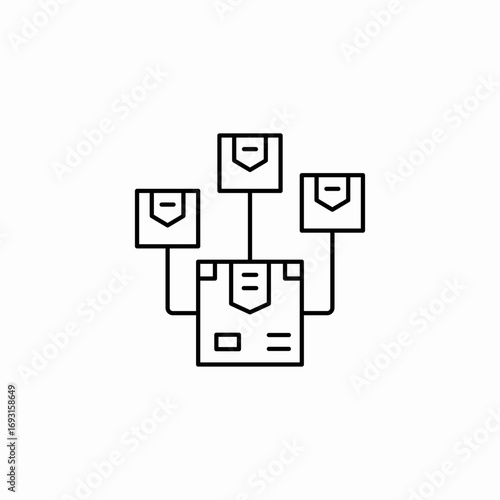 package sorting icon sign vector