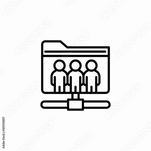 shared folder icon sign vector