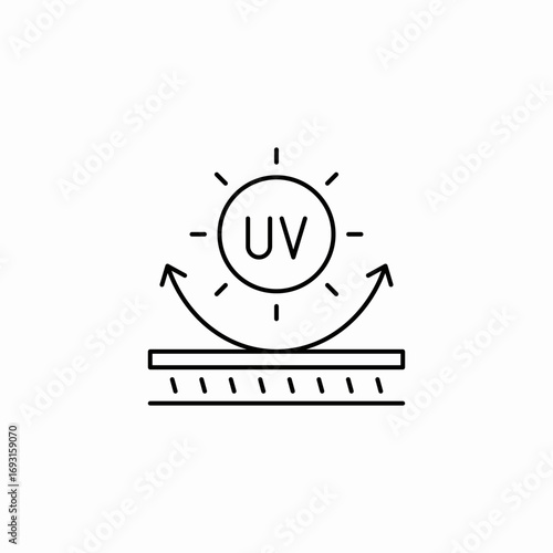 uv protection icon sign vector