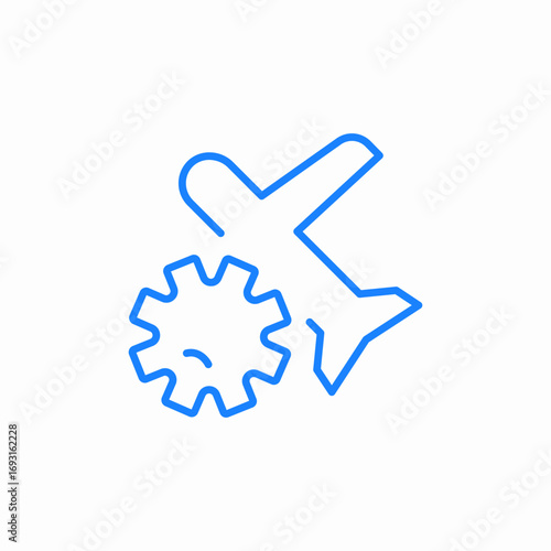 aircraft maintenance icon sign vector