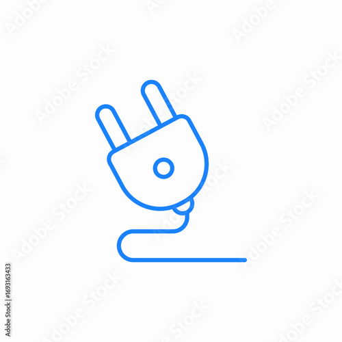 electric plug icon sign vector