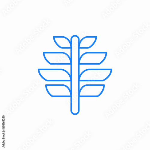 growing plant leaves icon sign vector