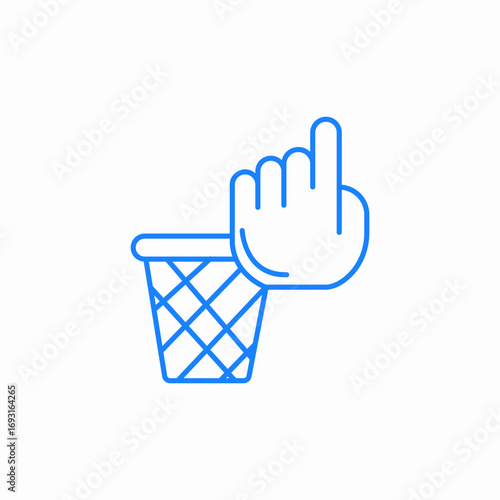 hand delete cursor icon sign vector
