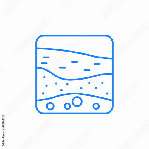 layered soil profile icon sign vector