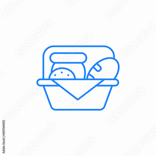 lunch box sandwich icon sign vector