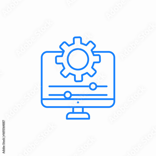 monitor settings icon sign vector
