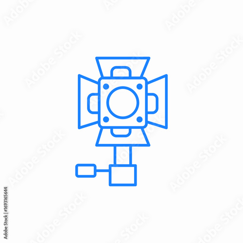 movie studio lights icon sign vector