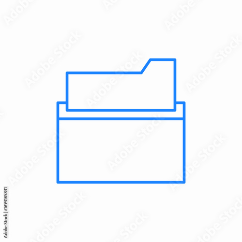 open folder simple icon sign vector