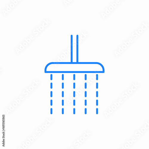 outdoor shower water icon sign vector