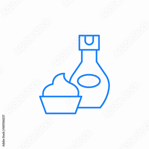salad dressing bottle icon sign vector