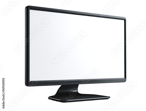 Black computer monitor, blank screen