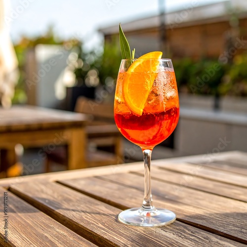 Aperol Spritz on a patio