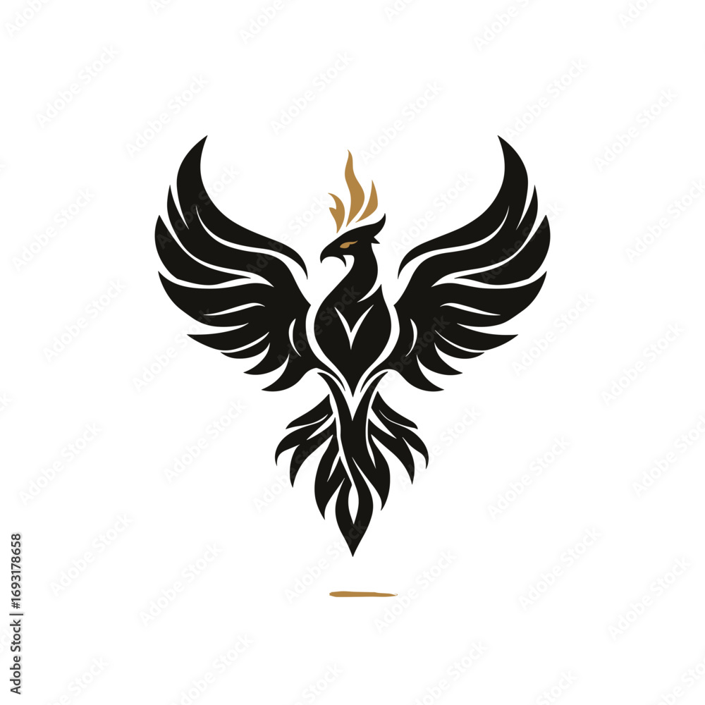 Obraz premium Creative phoenix design with wings spread wide