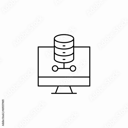 database server icon sign vector