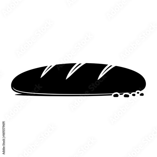 Winter male clothing icons vector art of loaf of bread, a staple food and bakery product icon vector