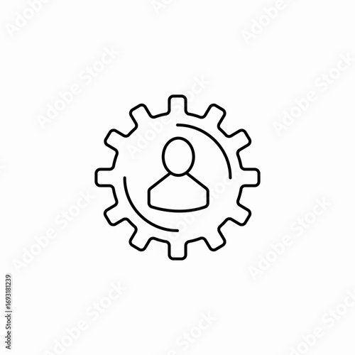 management setting icon sign vector