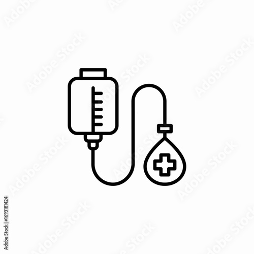 medical infusion icon sign vector