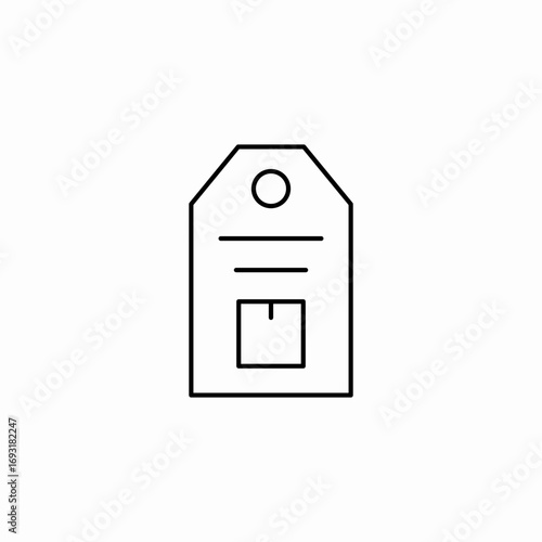 package tag icon sign vector