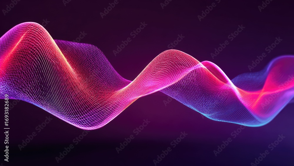 Fototapeta premium A dynamic abstract design showcases flowing, vibrant, multicolored lines creating a captivating visual effect.