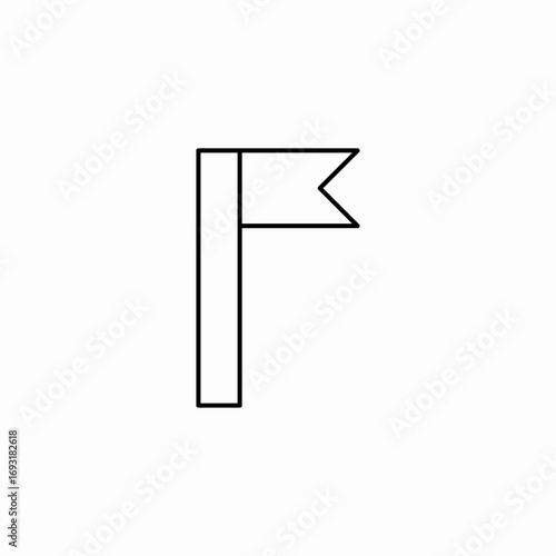 pointer flag icon sign vector