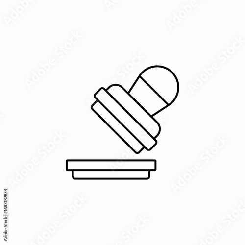 rubber stamp icon sign vector