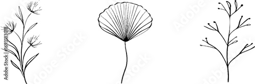 Minimalist line art set featuring thor with lightning elements for design and decor