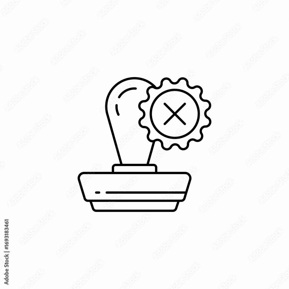 Obraz premium stamp dry out icon sign vector