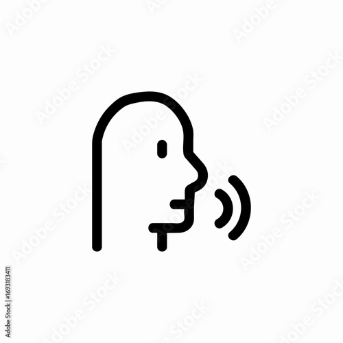 speaking man icon sign vector