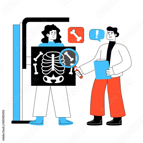 Wallpaper Mural Modern design illustration of bone x ray Torontodigital.ca