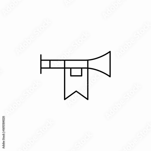 trumpet icon icon sign vector