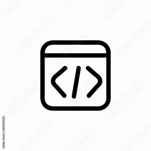 web coding icon sign vector