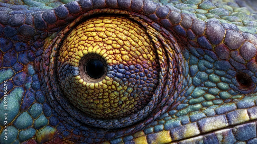 Fototapeta premium Closeup chameleon eye