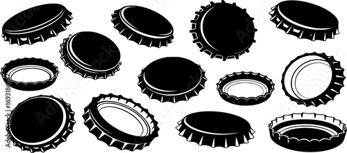 Crown caps svg, Crown caps silhouette, Bottle cap svg, Soda cap svg, Bottle cap silhouettes