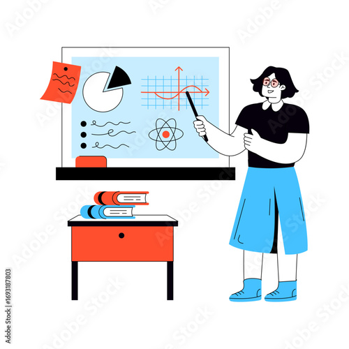 Creative design illustration of science lecture