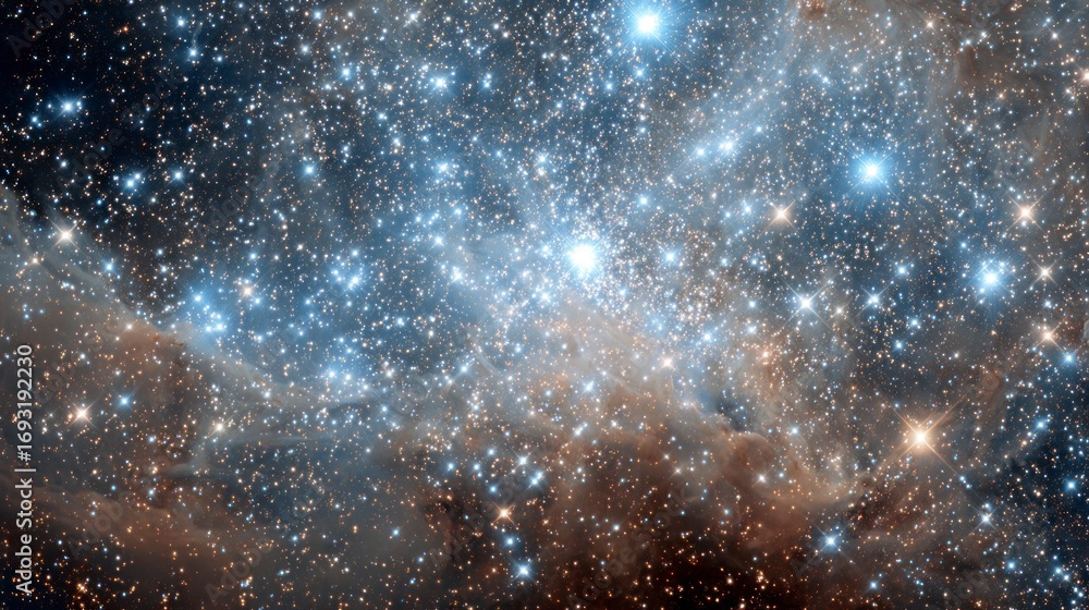 Obraz premium Cosmic nebula star cluster