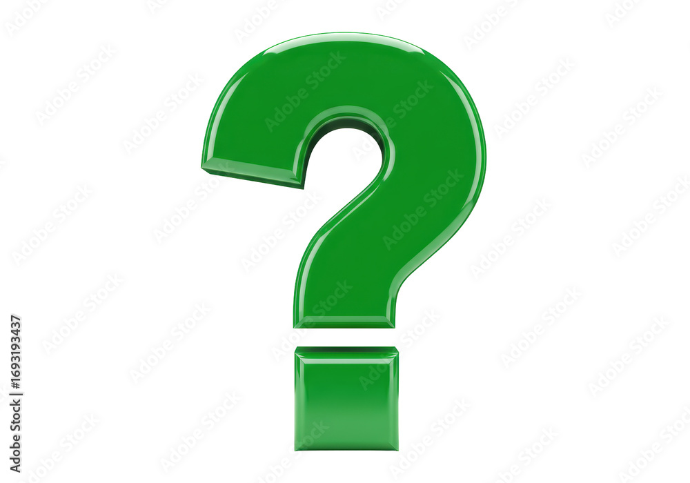 © Eoin - Isolated green shiny question mark symbol standing alone, asking a question about life © Eoin - Isolated green shiny question mark symbol standing alone, asking a question about life