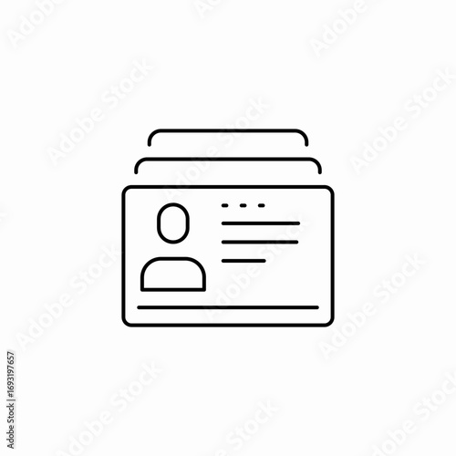 badge licence icon sign vector