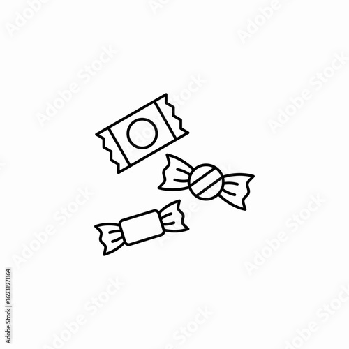 candy sweets icon sign vector