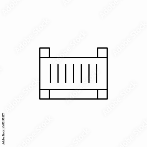 cargo container icon sign vector