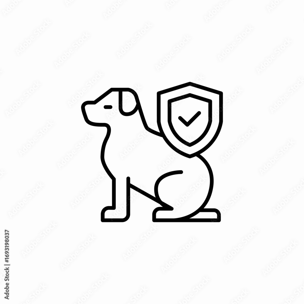 Fototapeta premium pet insurance icon sign vector