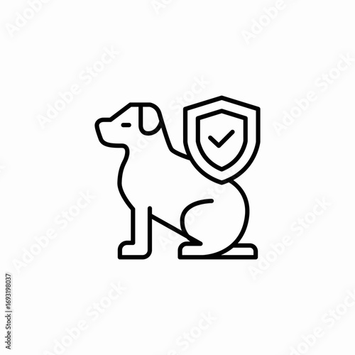 pet insurance icon sign vector