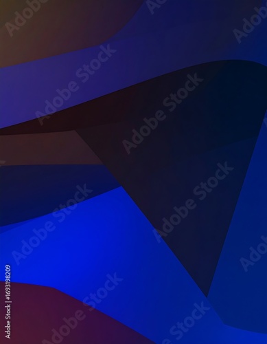 Abstract geometric shapes in deep blues and browns