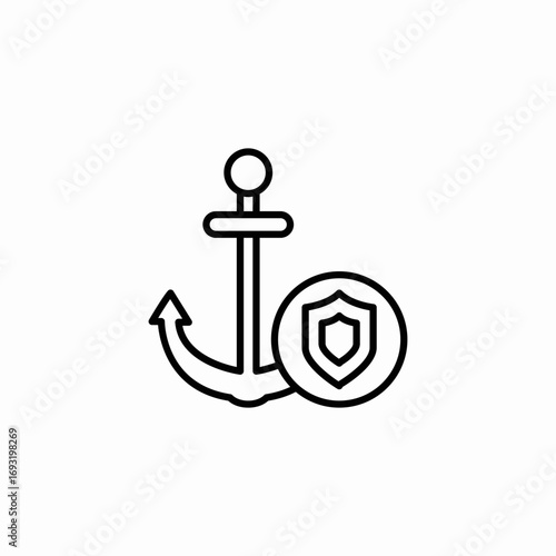 safety anchor icon sign vector